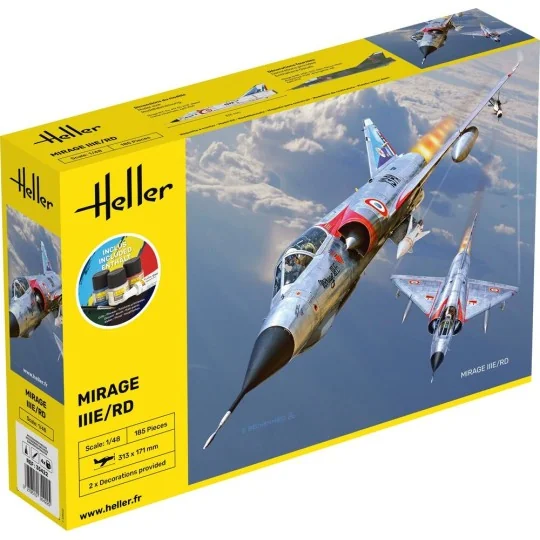 STARTER KIT Mirage IIIE/RD, 1/48 - Heller 35422 STARTER KIT Mirage IIIE/RD, 1/48 - Heller 35422