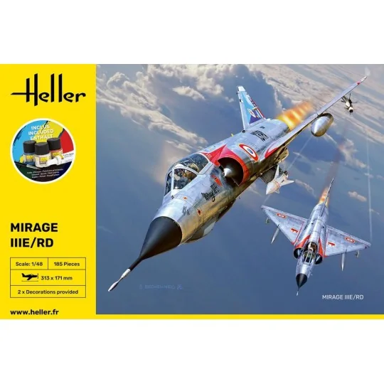 STARTER KIT Mirage IIIE/RD, 1/48 - Heller 35422 STARTER KIT Mirage IIIE/RD, 1/48 - Heller 35422