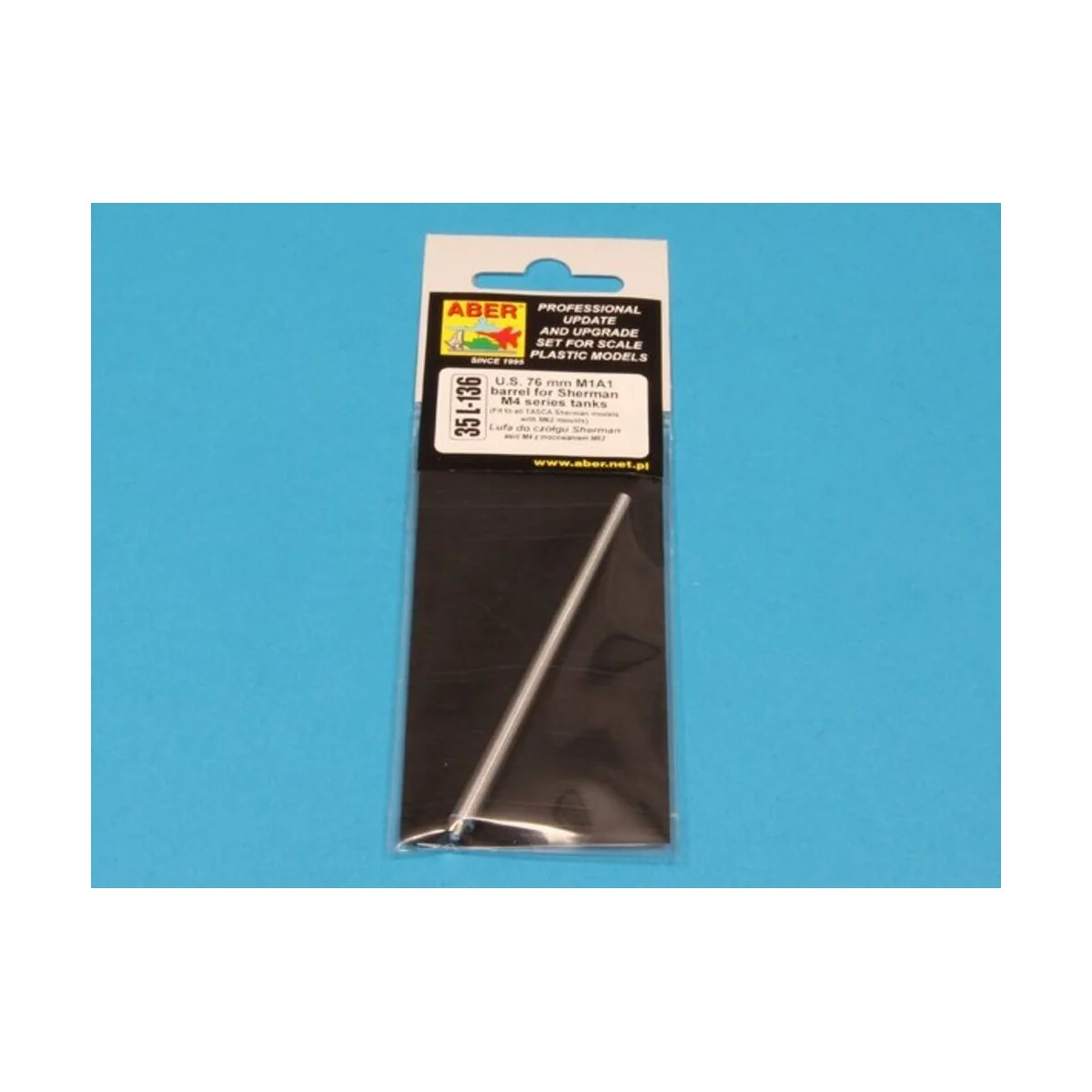 U.S.76 mm M1A1 barrel for Sherman - Aber Models 35 L-136