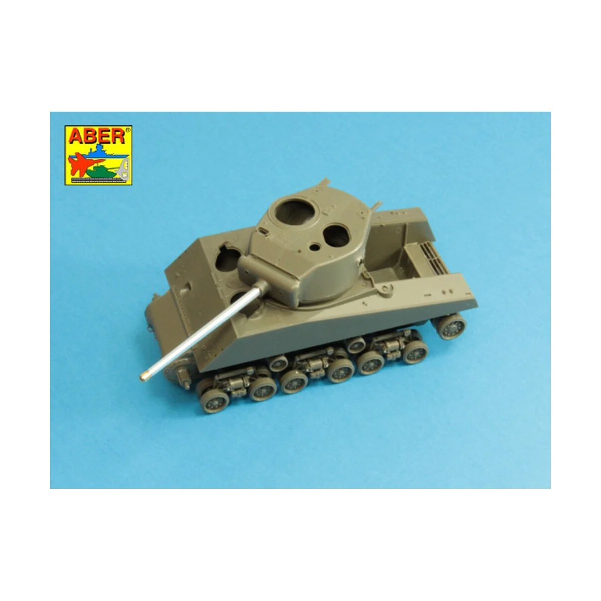 76 mm barrel with protector for Sherman M4, 1/35 - Aber Models 35 L... 76 mm barrel with protector for Sherman M4, 1/35 - Aber Models 35 L...