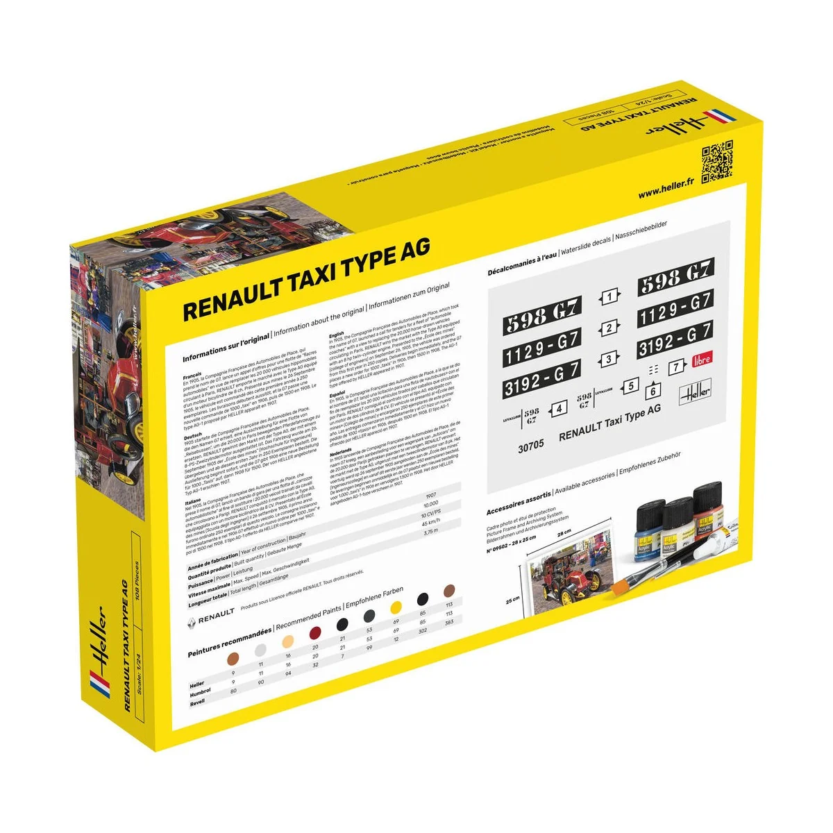 STARTER KIT Renault Taxi Type AG, 1/24 - Heller 35705