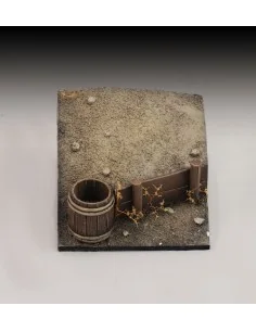 [NO_DESC] Base with bucket and wooden wall, 1/32 - Royal Model RM920
