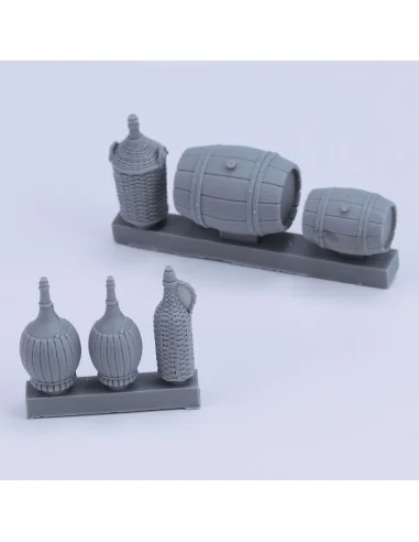 Wicker Bottles and small barrels, 1/16 - Royal Model RM954
