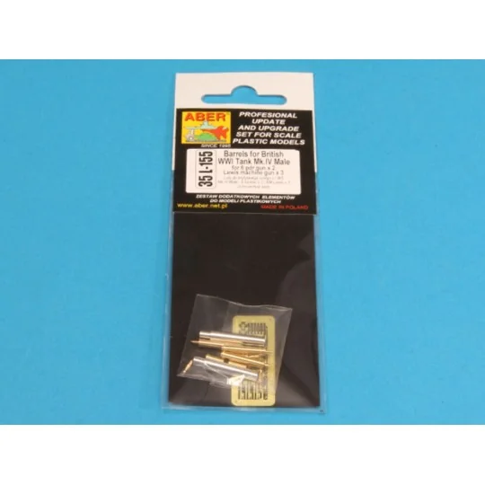 Barrels for Mark IV - Male, 1/35 - Aber Models 35 L-155 Barrels for Mark IV - Male, 1/35 - Aber Models 35 L-155