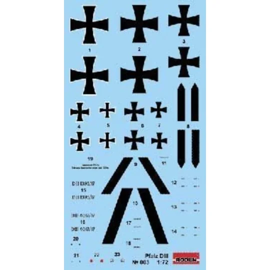Pfalz D.III World War 1, 1/72 - Roden 003