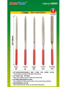 Assorted diamond files set(Grit size150 3x140mm - Master Tools 09965 2