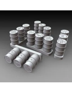 German fuel drums - WWII 15pcs., 1/48 - Royal Model RM1069 2