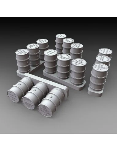 German fuel drums - WWII 15pcs., 1/48 - Royal Model RM1069