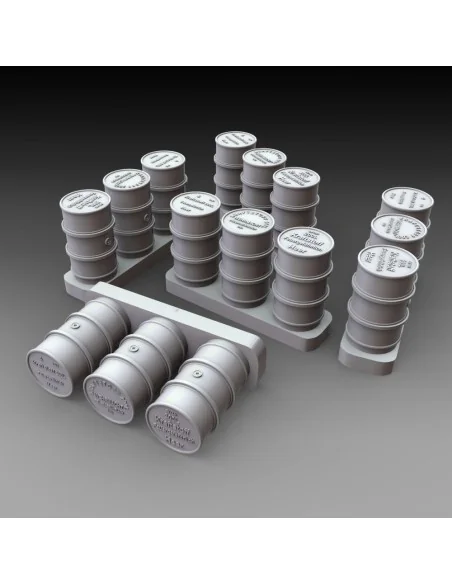 German fuel drums - WWII 15pcs., 1/48 - Royal Model RM1069