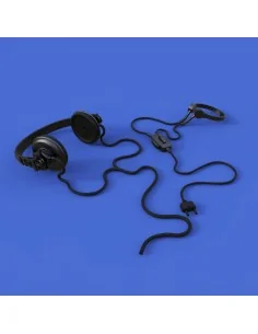 German tanker head phones set-WWII 3D printed, 1/16 - Royal Model R...
