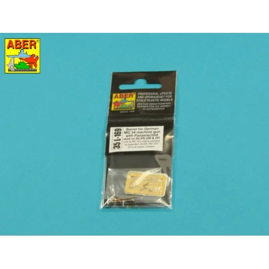 Barrel for German machine gun MG34 with Panzerschild, 1/35 - Aber M...