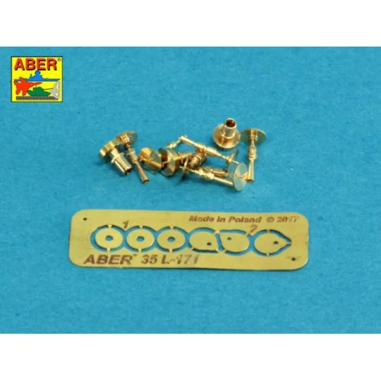 Set of gun barrel tips for MG 08 x3 pcs. And barrel tips for MG 08/...