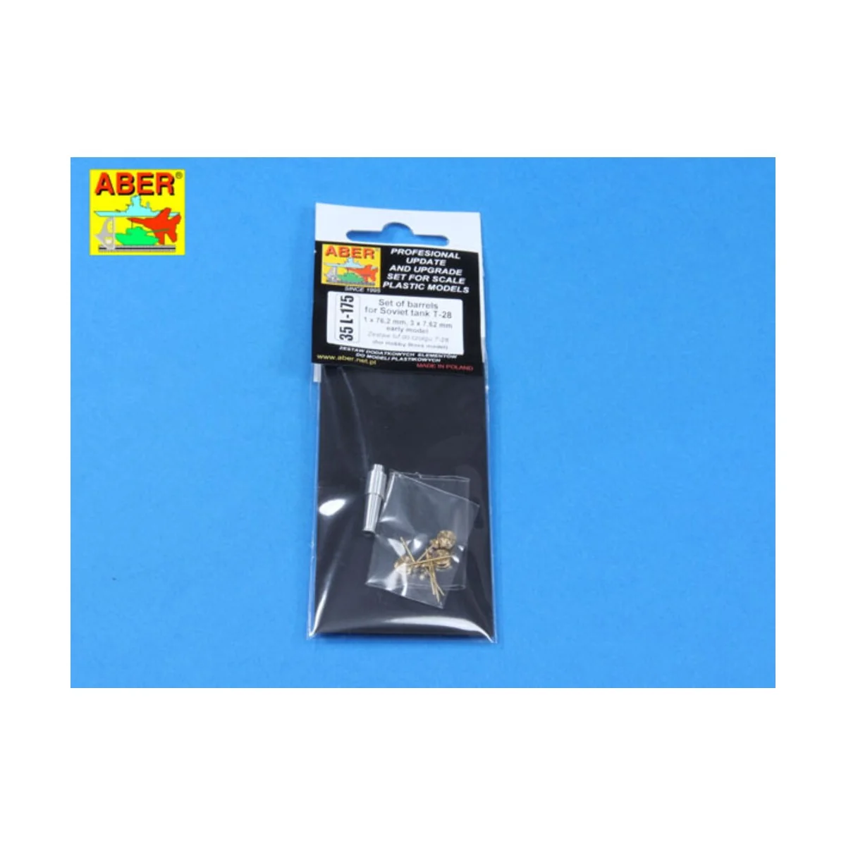 Set of barrels for Soviet tank T-28, 1/35 - Aber Models 35 L-175