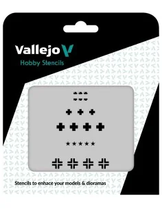 Vallejo Stencils: Assorted German WWII Tank Marks 125 x 125 mm - Va...