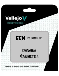 Vallejo Stencils: Soviet Slogans WWII nº 1 125 x 125 mm - Vallejo S...