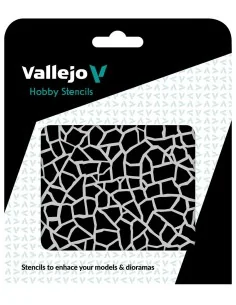Vallejo Stencils: Giraffe Camo WWII 125 x 125 mm - Vallejo ST-CAM003