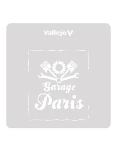 Vallejo Stencils: Vintage Garage Sign 125 x 125 mm - Vallejo ST-LET001 2