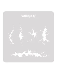 Vallejo Stencils: Cracked Wall 125 x 125 mm - Vallejo ST-TX001 2