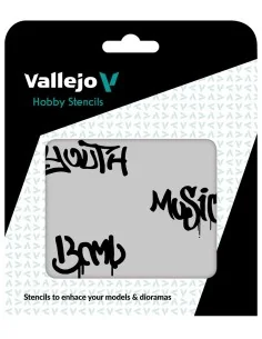 Vallejo Stencils: Street Art nº 1 125 x 125 mm - Vallejo ST-LET003
