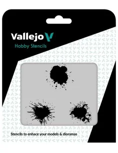 Vallejo Stencils: Paint Stains 125 x 125 mm - Vallejo ST-TX005