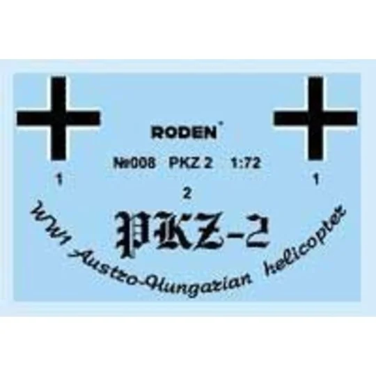 PKZ-2 Austro-Hungarian Helicopter World War 1, 1/72 - Roden 008 PKZ-2 Austro-Hungarian Helicopter World War 1, 1/72 - Roden 008