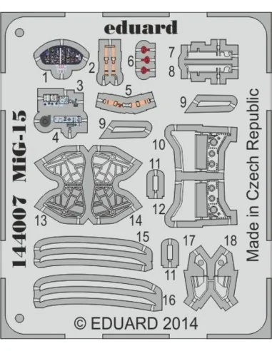 MiG-15 for Eduard, 1/144 - Eduard Accessories 144007