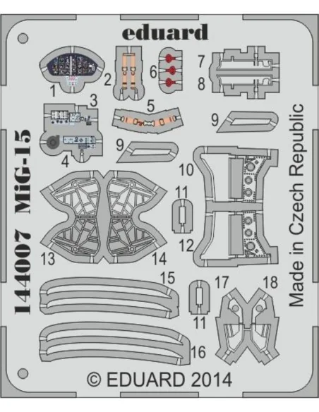 MiG-15 for Eduard, 1/144 - Eduard Accessories 144007