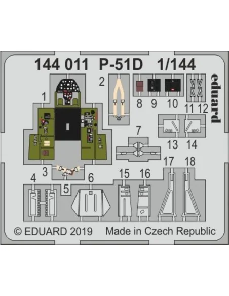 P-51D for Eduard, 1/144 - Eduard Accessories 144011