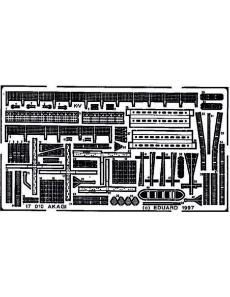 Flugzeugträger Akagi für Hasegawa Bausatz, 1/700 - Eduard Accessori...
