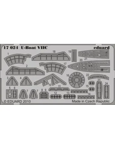 U-Boat VIIC (REV), 1/350 - Eduard Accessories 17024