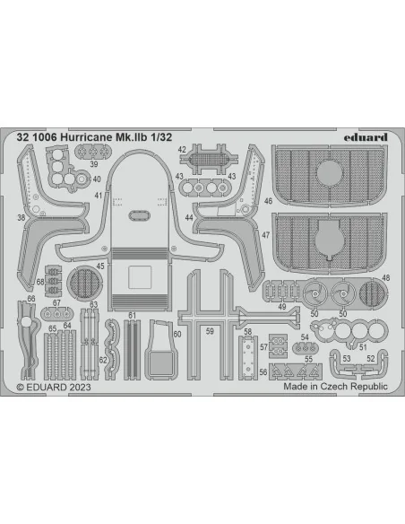 Hurricane Mk.IIb 1/32 REVELL, 1/32 - Eduard Accessories 321006