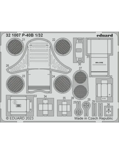 P-40B 1/32 GREAT WALL HOBBY, 1/32 - Eduard Accessories 321007