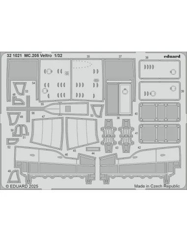 MC.205 Veltro ITALERI, 1/32 - Eduard Accessories 321021
