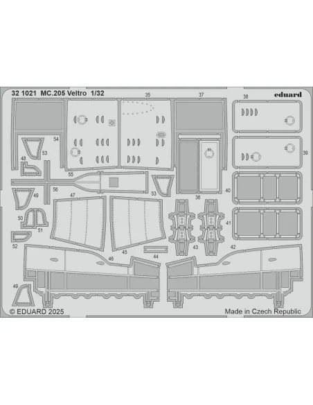 MC.205 Veltro ITALERI, 1/32 - Eduard Accessories 321021