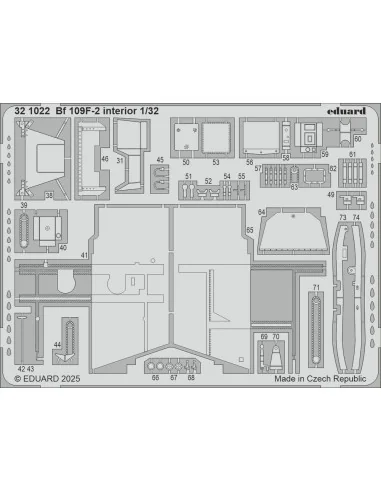Bf 109F-2 HOBBY 2000 / HASEGAWA, 1/32 - Eduard Accessories 321022
