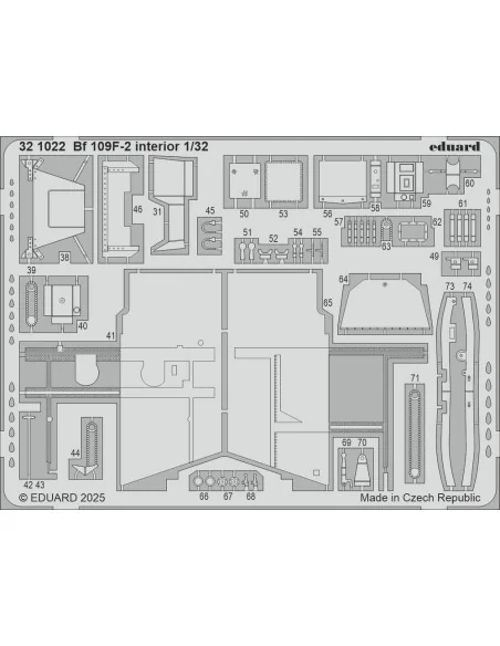 [NO_DESC] Bf 109F-2 HOBBY 2000 / HASEGAWA, 1/32 - Eduard Accessorie...