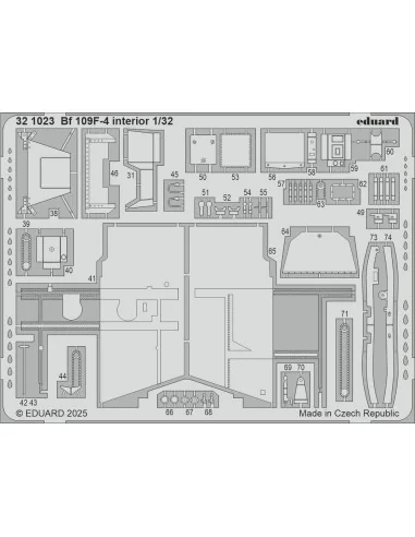 Bf 109F-4 HOBBY 2000 / HASEGAWA, 1/32 - Eduard Accessories 321023