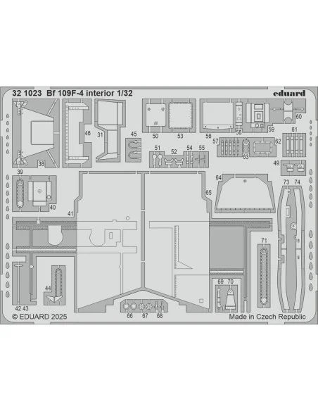 Bf 109F-4 HOBBY 2000 / HASEGAWA, 1/32 - Eduard Accessories 321023