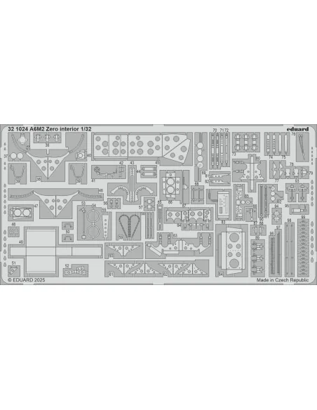 A6M2 Zero interior TAMIYA, 1/32 - Eduard Accessories 321024
