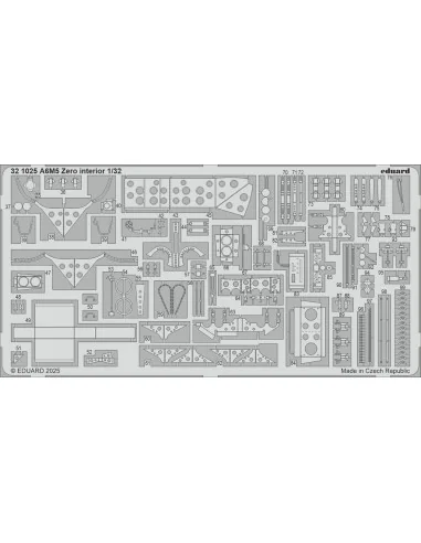 A6M5 Zero interior TAMIYA, 1/32 - Eduard Accessories 321025