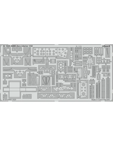 A6M5 Zero interior TAMIYA, 1/32 - Eduard Accessories 321025