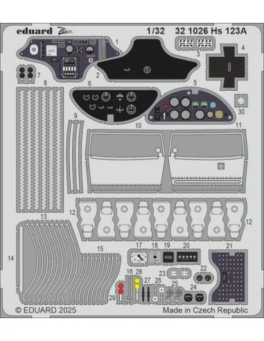 Hs 123A 1/32 for ICM, 1/32 - Eduard Accessories 321026