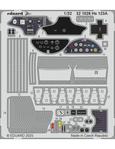 Hs 123A 1/32 for ICM, 1/32 - Eduard Accessories 321026