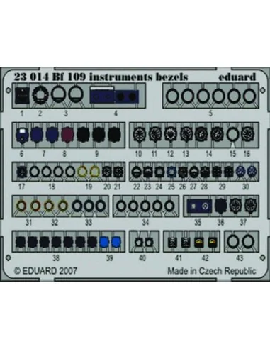 [NO_DESC] Bf 109 instruments bezels, 1/24 - Eduard Accessories 23014