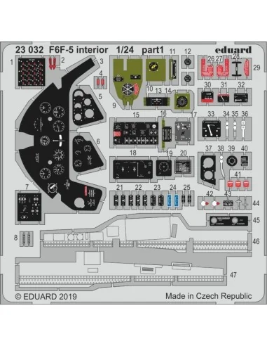 F6F-5 interior for Airfix, 1/24 - Eduard Accessories 23032