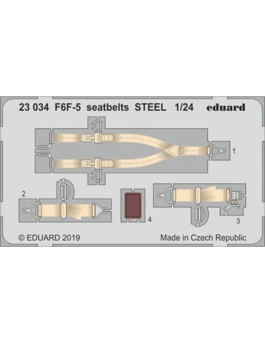 [NO_DESC] F6F-5 seatbelts STEEL for Airfix, 1/24 - Eduard Accessori...