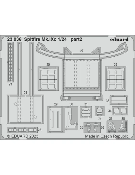 Spitfire Mk.IXc 1/24 AIRFIX, 1/24 - Eduard Accessories 23036