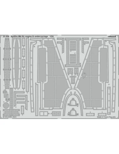 Spitfire Mk.IXc engine & undercarriage 1/24 AIRFIX, 1/24 - Eduard A...
