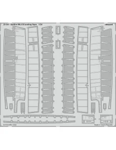 Spitfire Mk.VIII landing flaps AIRFIX, 1/24 - Eduard Accessories 23041
