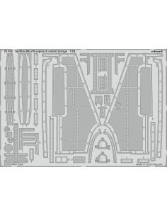 Spitfire Mk.VIII engine & undercarriage AIRFIX, 1/24 - Eduard Acces...